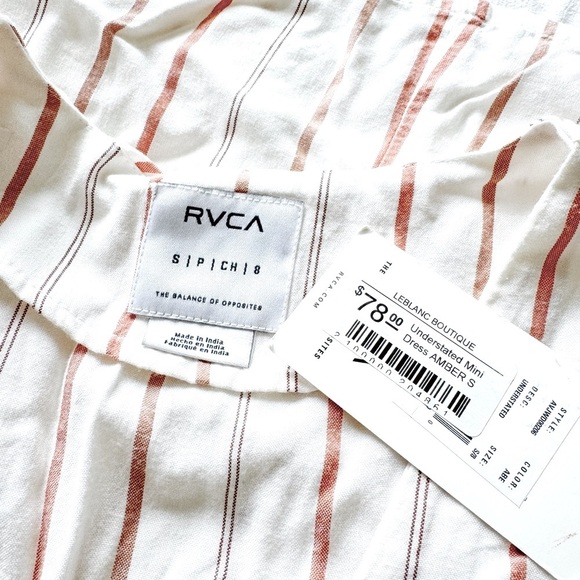 NWT 🍑 RVCA Understated Mini Dress Amber - Size Small - Picture 9 of 11